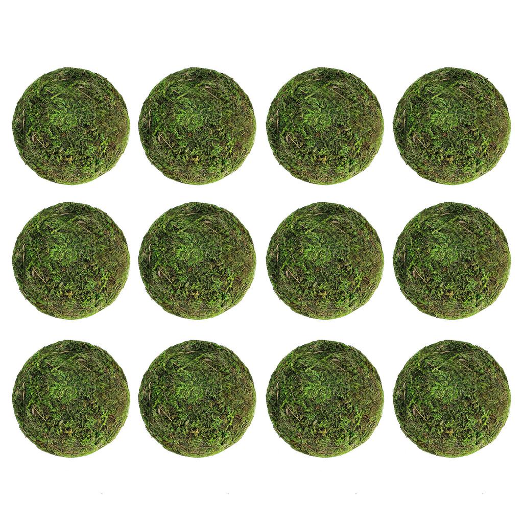 6pcs Moss 10cm Green Vase Bowl Filler Balls for Christmas Tree Garden Weddings Home Party Decor
