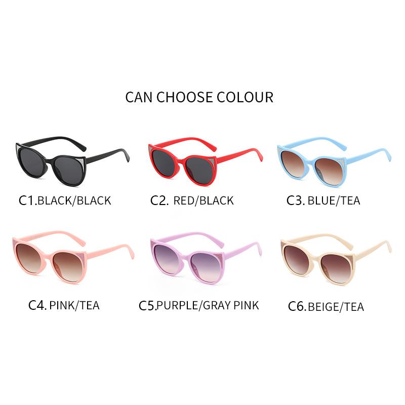 New Kids Sunglasses Trend Retro Cat Eye UV400 Sun Glasses Artistic Minimalist Boys Girls Eyewear