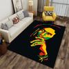 Colorful Abstract Face Art Carpet suitable as a non-slip mat for the living room or bedroom sofa