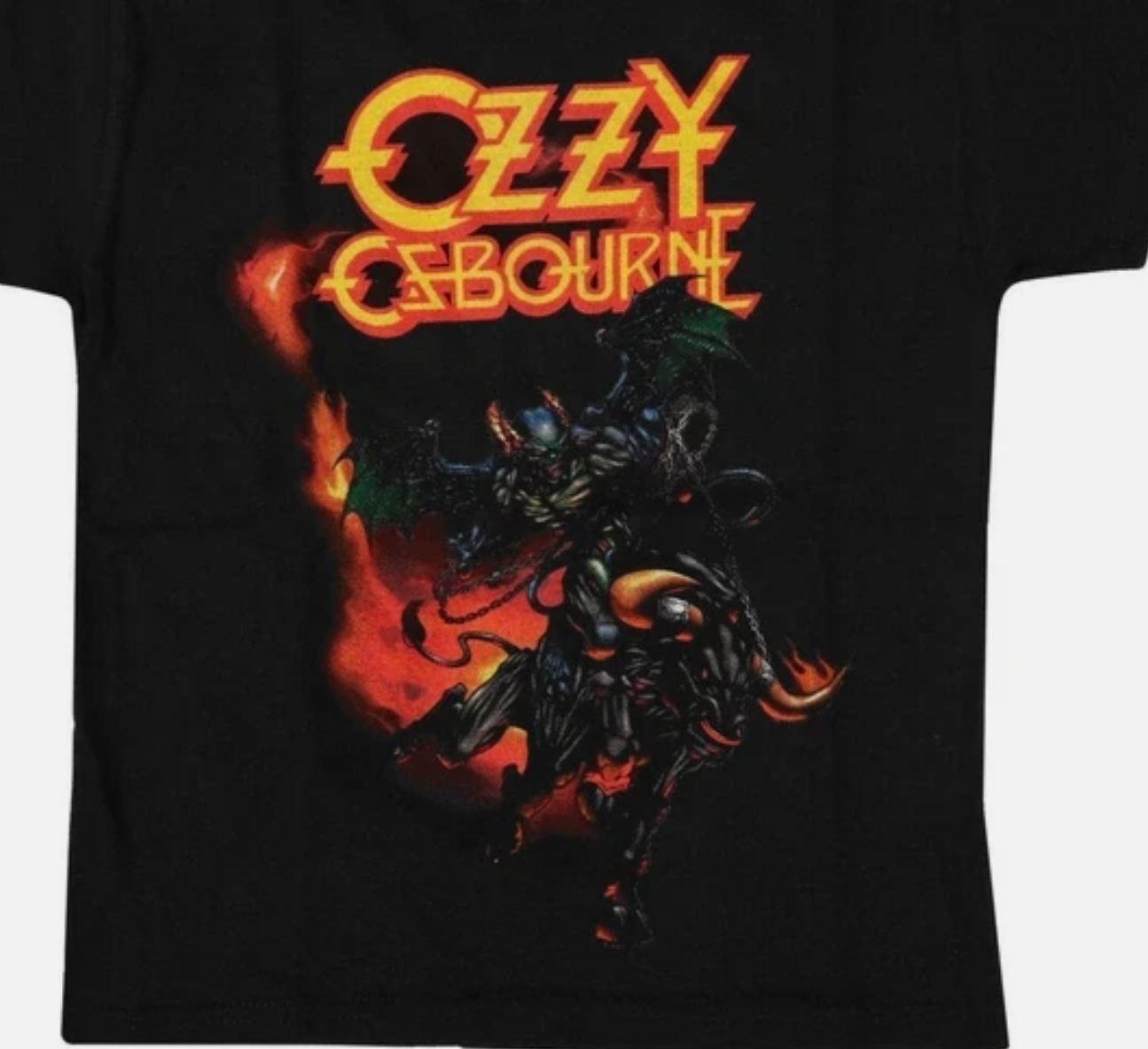 Rip Vintage T-shirt for kids Ozzy Osbourne Demon Bull ROCK OFF L