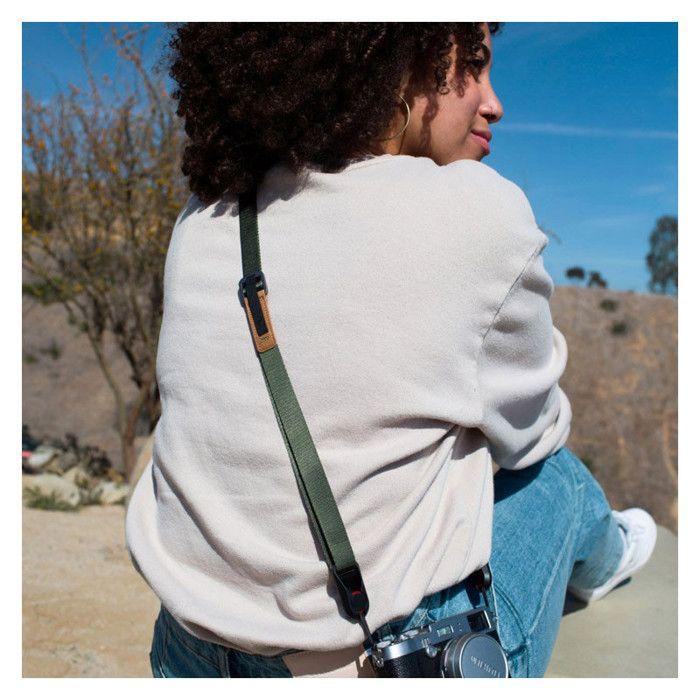 Courroie - peak design - leash - vert - hypalon - cuir ash