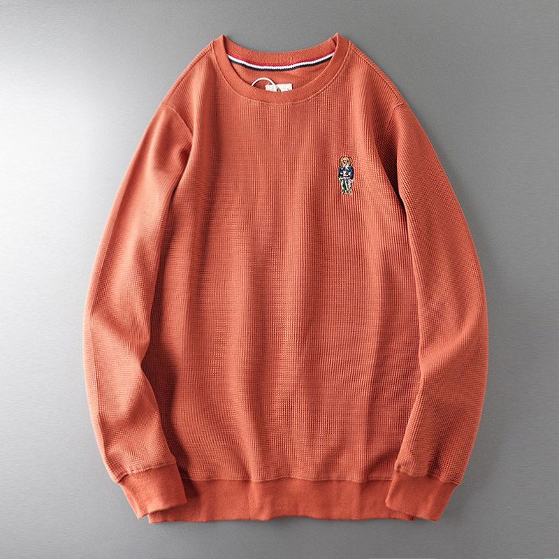 Waffle American Bear Men s Cut-off Label Original Sweater Orange 3XL