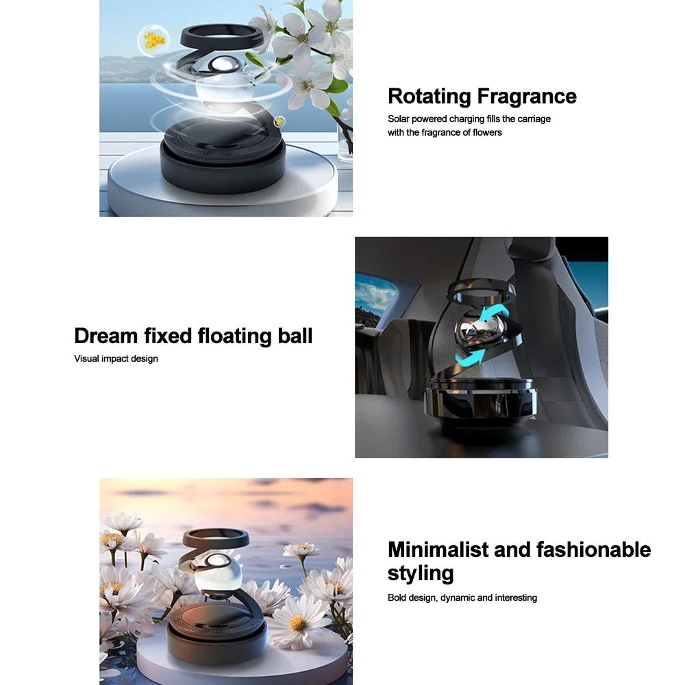 Solar-Powered Rotating Car Aromatherapy Diffuser Innovative Scent Dispenser with Long-Lasting Fragrances Enhances Dashboard