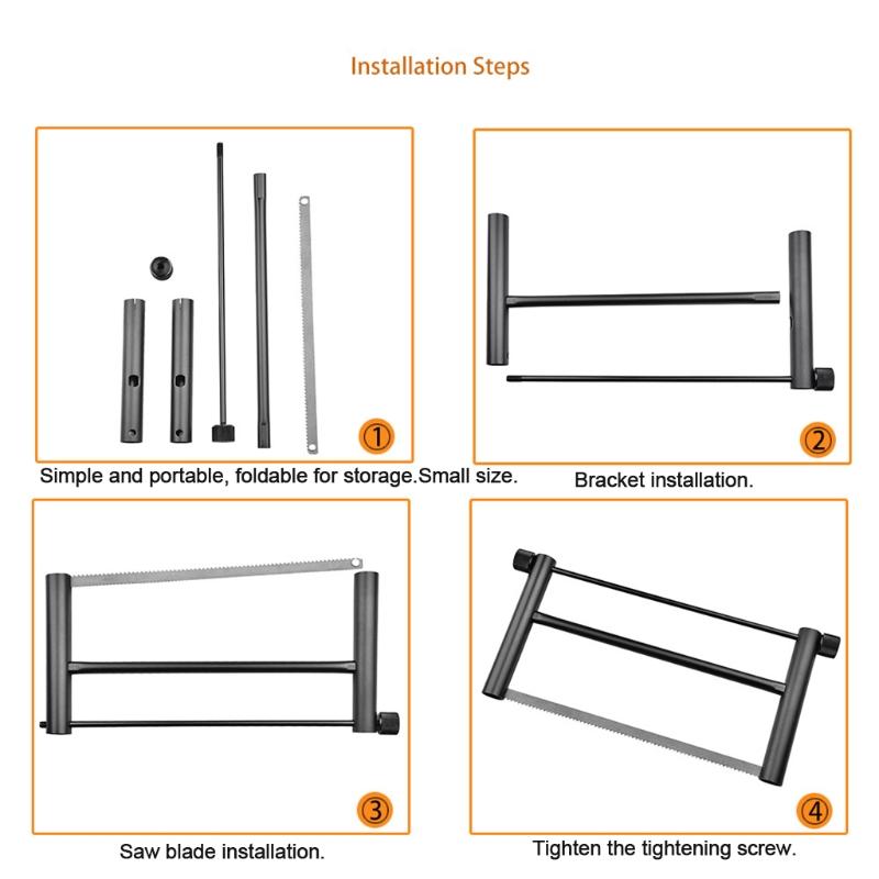Backpacking Camping Pruning Tree Hand Saw Folding Bow Saw Folding Pocket Wood Saw Hunting Collapsible Survival Saw
