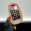 For iPhone 15 Silicone Case Cute 3D Potato Design Shockproof Phone Back Cover
