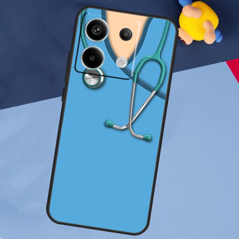 Lustige Krankenschwester Arzt Krankenpflege Hülle für Xiaomi Redmi 13C 12C 10C 10A 9C Note 12 13 10 8 9 11 Pro 12S 10S 11S Handyhülle