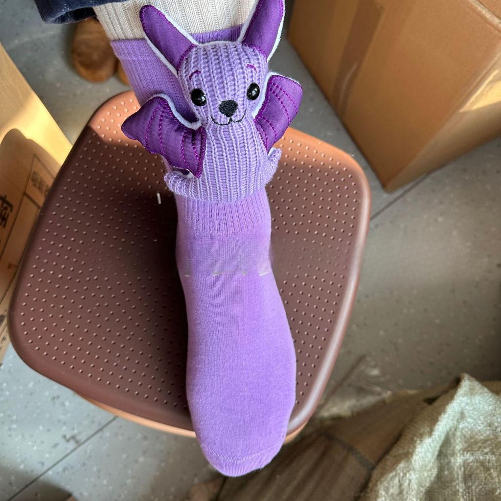 Chaussettes animaux, chaussettes de sol tricotées de Noël, chaussettes chaudes, chaussettes de sol mignonnes automne et hiver, une paire