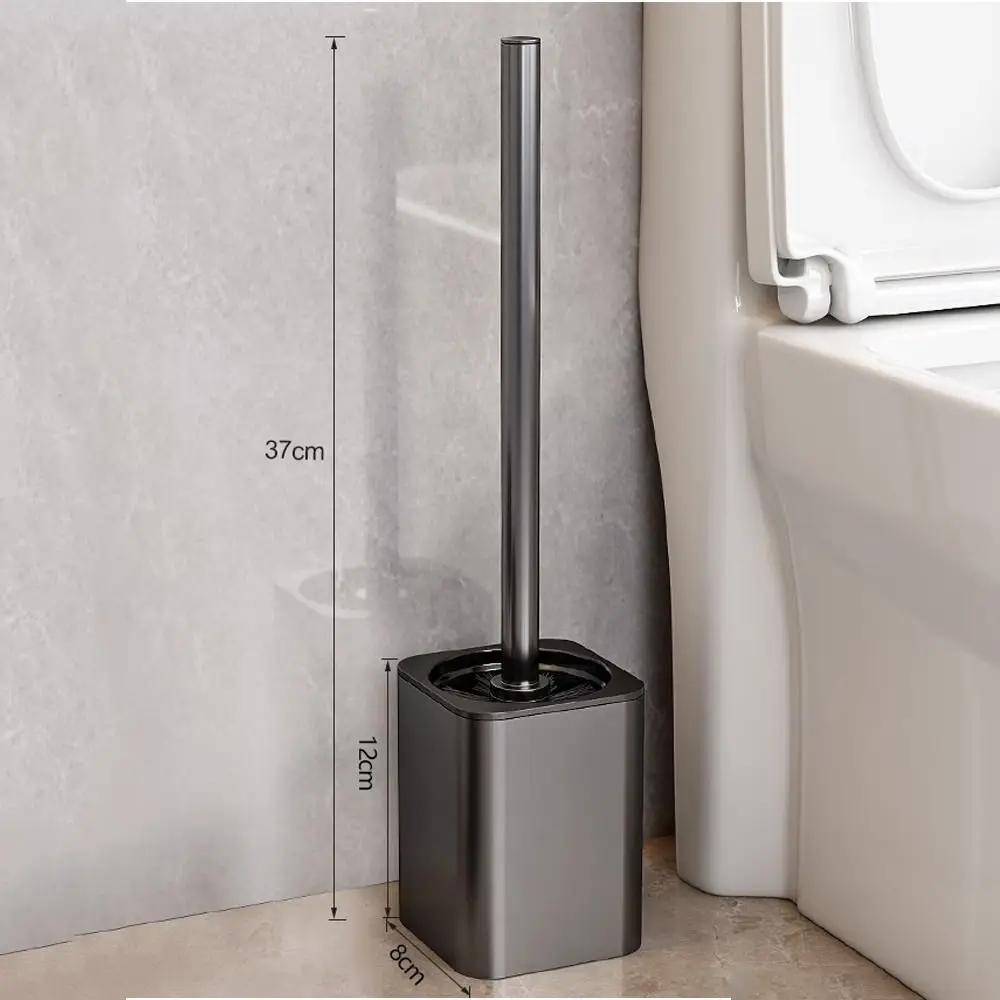 

Мода Держатель для туалетной щетки для ванной комнаты Портативный настенный Космический алюминий Стоящий Длинная ручка Инструменты для чистки туалета