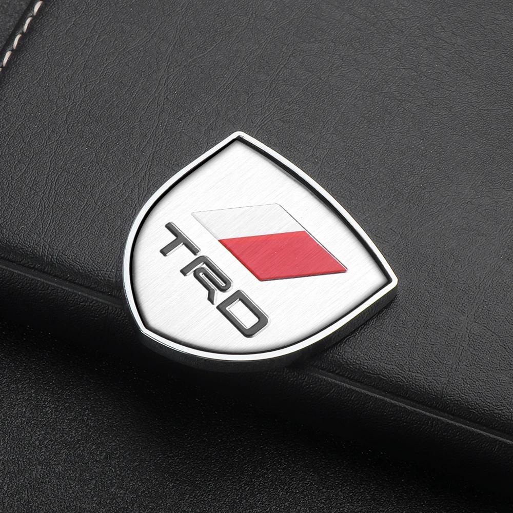 Car Styling 3D Meta Auto Door Shield Emblem Car Body Badge 3D Sticker For Toyota Corolla Yaris Chr Auris RAV4 Land Cruiser Camry