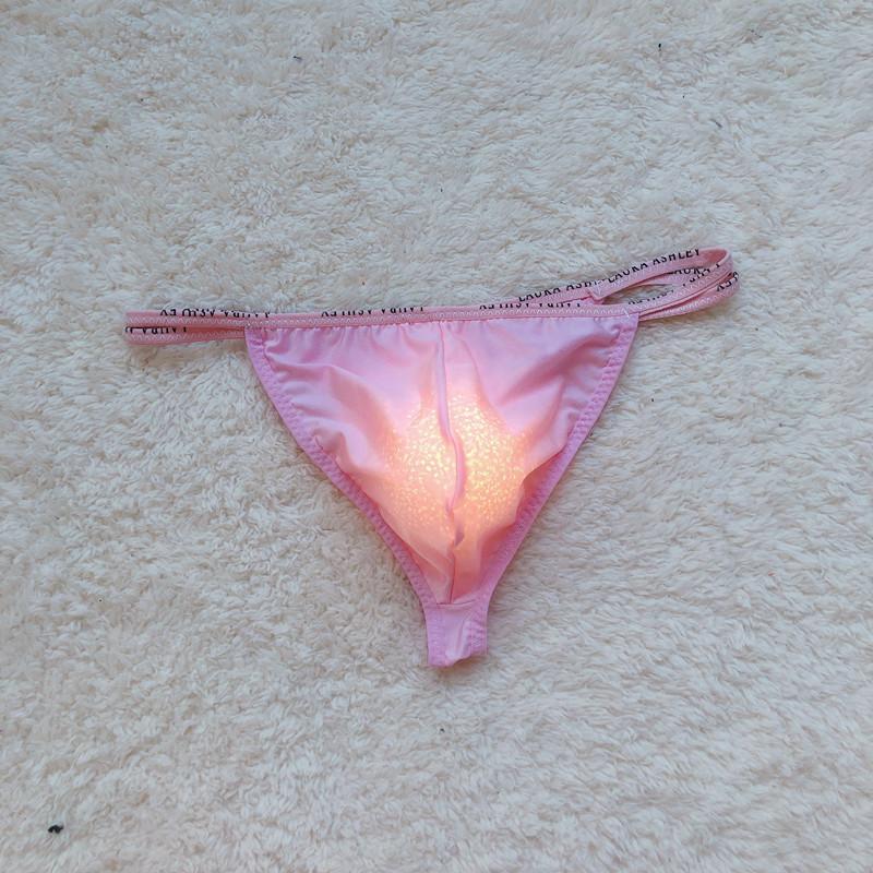 Men Breathable Thin Bag Underwear G-String Sexy Low-Waisted Comfortable Solid Color Underwear