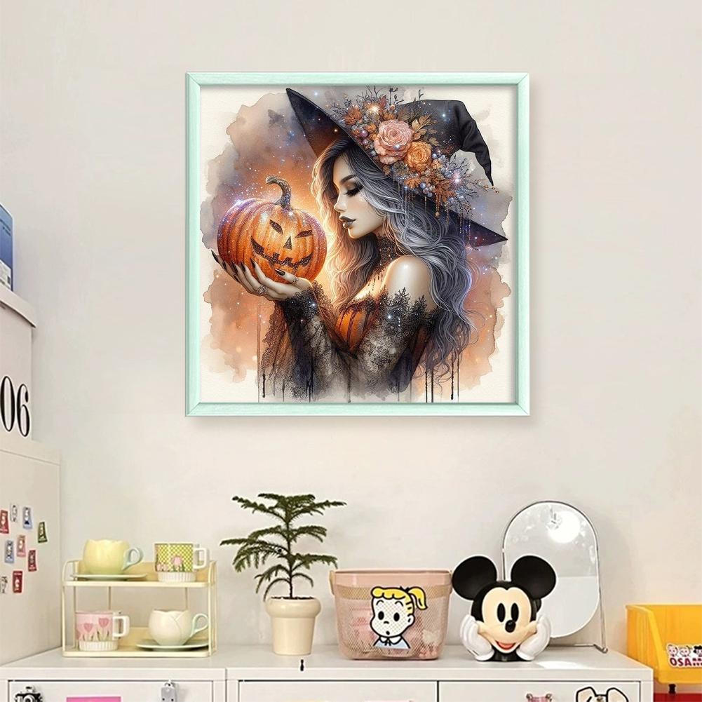 Witch Printed Cross Stitch Kit DIY 11CT Embroidery Craft Set Home Decoration