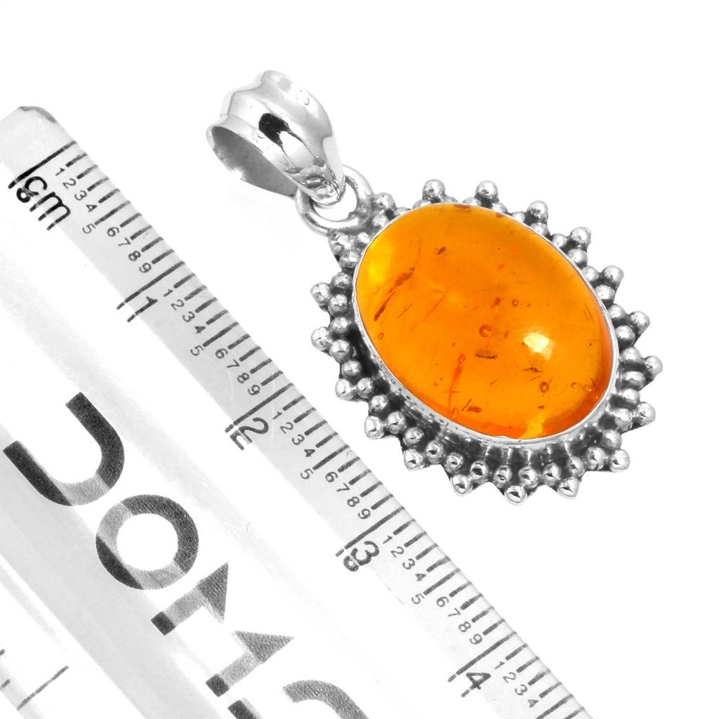 925 Sterling Silver Pendant Women Gemstone Handmade Jewelry Easter Gift Amber Amethyst Black Onyx Carnelian Garnet Quartz Green Onyx Gold Stone