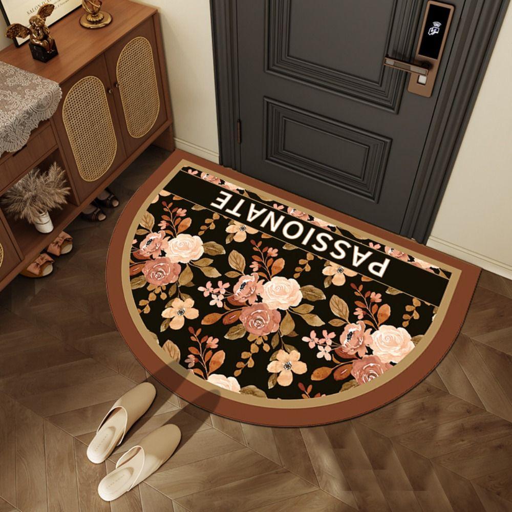 Semicircular Bathroom Carpet 40x60cm Bedside Floor Mat Toilet Carpet Bath Mat Rug Toilet