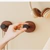 Natural Wood Adhesive Wall Hooks Strong Hold No Drilling For Bedroom Bathroom Hanging Keys Bags Coats