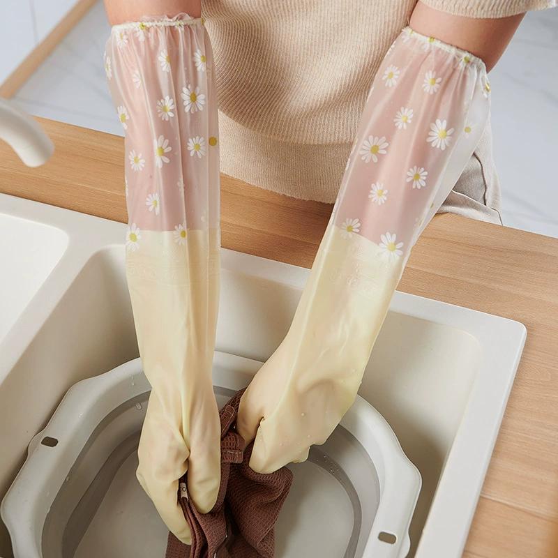 Waterproof Housework Cleaning Gloves Kitchen Cleaning Latex Household Dishwashing Laundry Gloves Wear Resistant Rubber Gloves