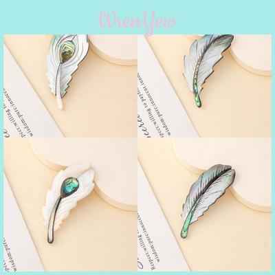 Handcrafted Shell Feather Black Butterfly Brooch Pendant Jewelry For Women