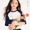 DOMIO Girls' Summer Thin Short-Sleeve T-Shirt