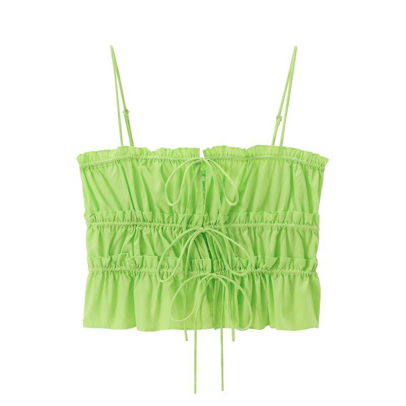 Kaslead Casual Poplin Sling Tops Bows