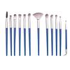 12 plastic handle eye brushes 4 colors optional, makeup brush set brush multi-function full set of eye makeup tools