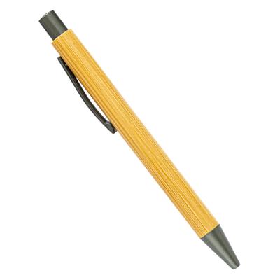 Kugelschreiber aus Bambusholz 1,0 mm Spitze Kreativer Bambus-Druckkugelschreiber für Büro, Geschäft, Geschenke, Student