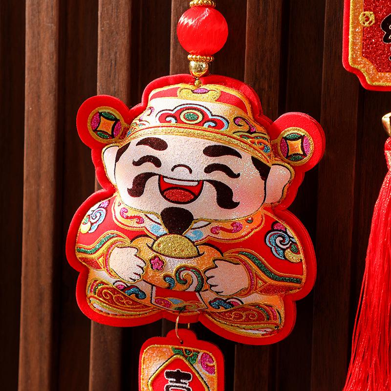 2026 Jahr des Pferdes Fu Plakette Festliche Anhänger für den Innenbereich zur Dekoration von Eingangsbereich und Wohnzimmer