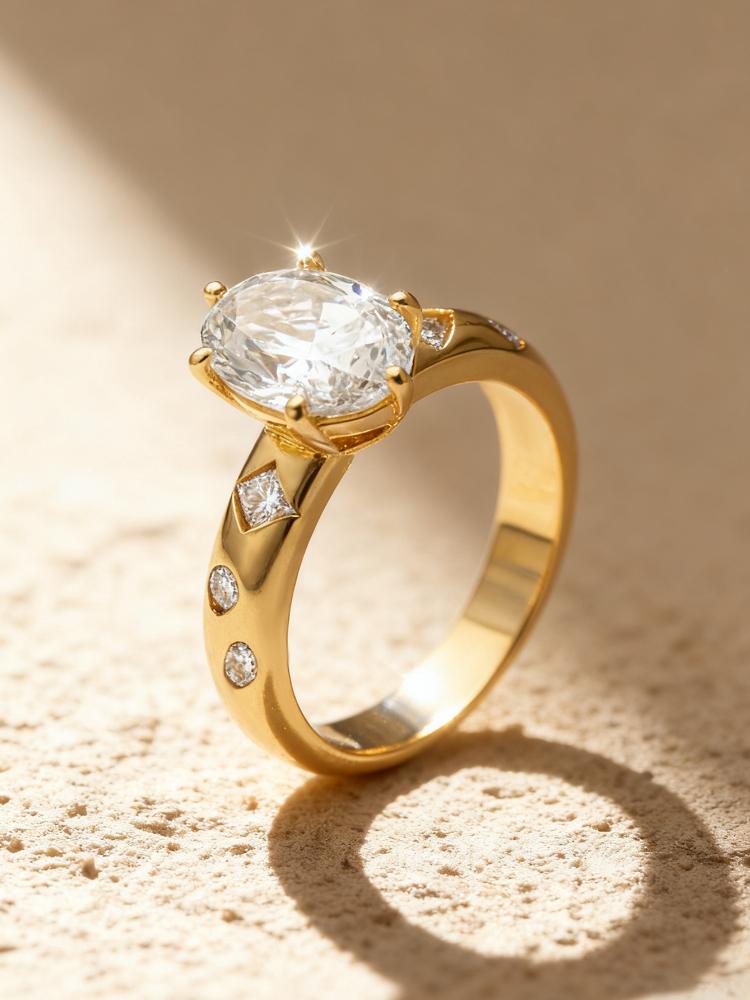 925 Sterling Silver Fashion Personality Oval Zircon Ring For Women Engagement Wedding High Quality Luxury Fine Jewelry