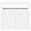 White Sideboard with LED Lights 80 x 35 x 75 cm