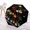 Guitar Christmas Tree- Automatic Umbrella,Suitable for Men and Women, Outdoor Accessories, Suitable for Birthdays 1013b