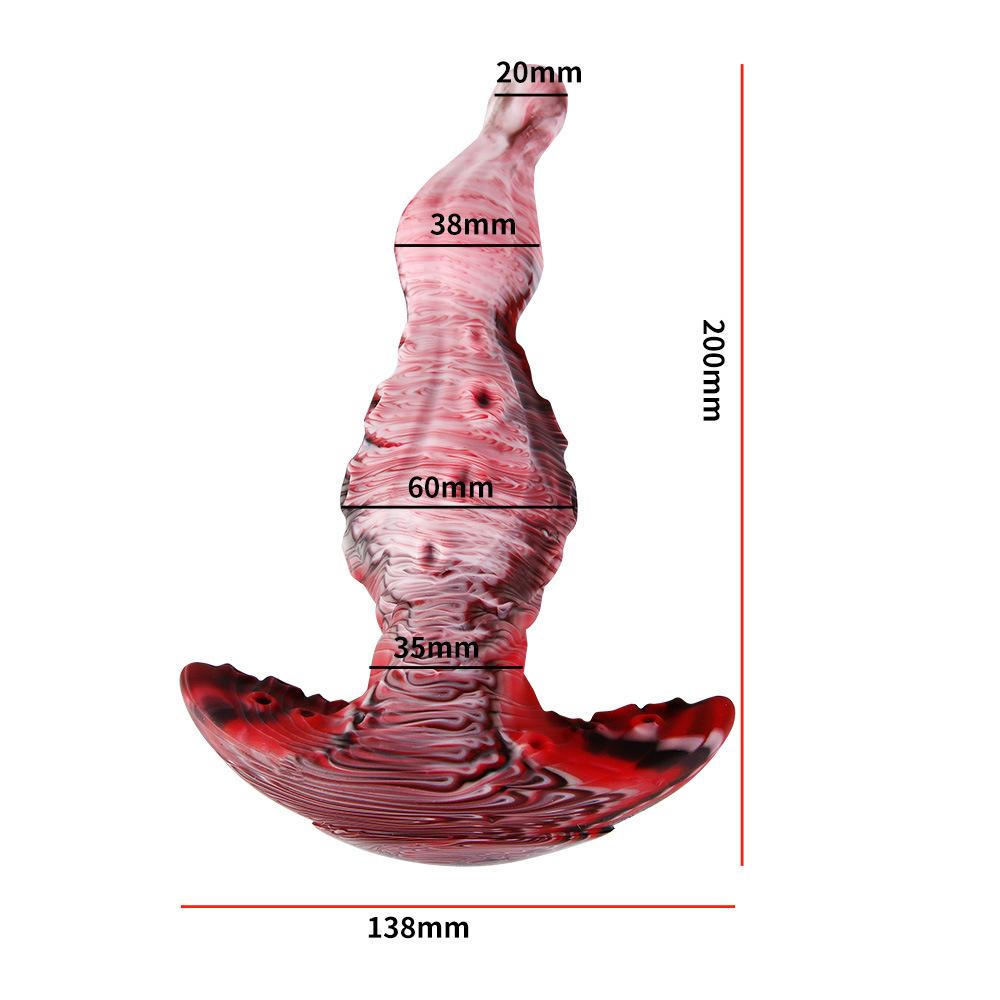 Plug Anal Texturé Portable - Design Couleur Tourbillonnante, Doux & Élastique, 4 Tailles pour une Exploration Intime Sur Mesure