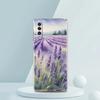 Transparent Phone Case for Samsung Galaxy A16 A14 A12 A22 A24 A42 A02 A03S A06 A20 A30 A40 Soft TPU Cover Lavender Pattern Capas
