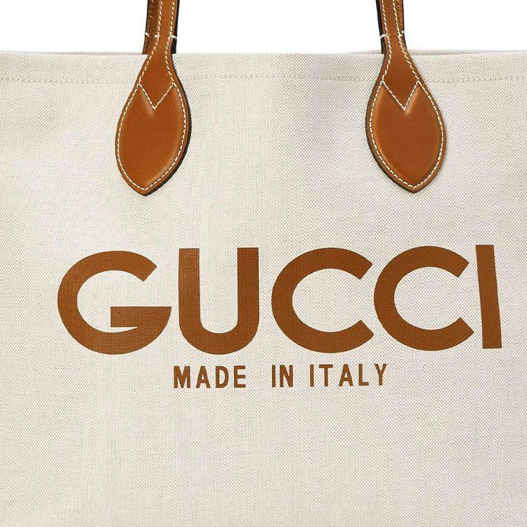 Gucci Cotton Linen Blend Canvas Bag, Tote Bag, Shopping Bag, Handbag Women's Beige 772176-FACUL-8451