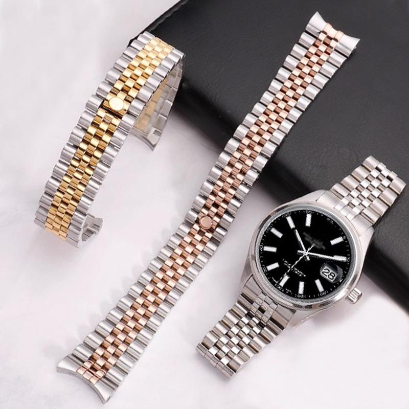 Watchbands For Rolex DATEJUST DAY-DATE OYSTERPERTUAL DATE Stainless Steel Watch Accessories Strap 17mm 20mm 21mm Watch Bracelet