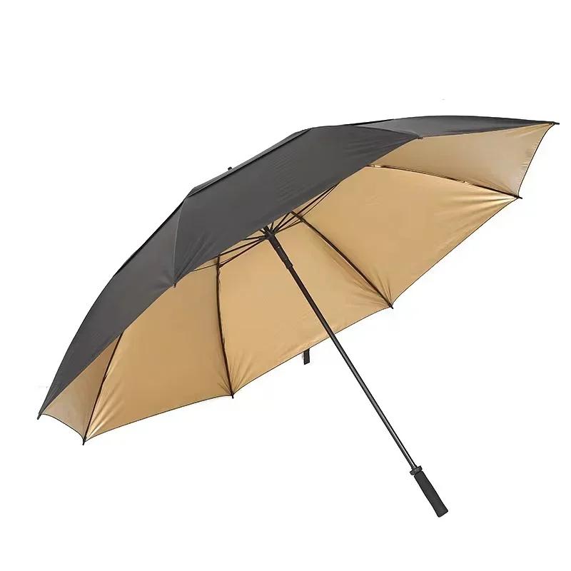 185CM Large Golf Umbrella Male Manual Long Handle Resistant UV Protection Parasol Shade Travel Beach Umbrella Windproof Strong