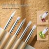 5-Piece Japanese Style Nail Art Silicone Pen Set with Wooden Handles for Carving, Embossing, and Painting