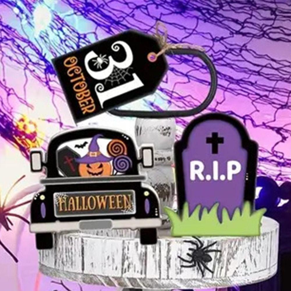 Halloween Tiered Tray Decor Set Cute Farmhouse Halloween Decor  Party Supplies