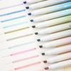 12pcs/Set Gradient Highlighter Pen Markers Multifunctional Color Graffiti Painting Liner Pen Students School Supplies Stationery
