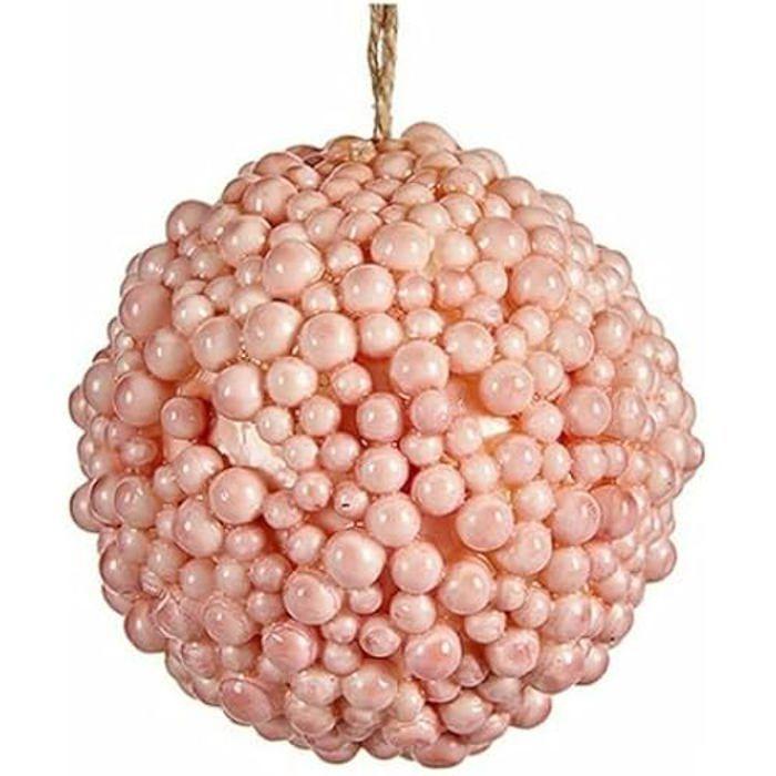 Boules de Noël - Non spécifié - Lot de 24 - Plastique - Rose - 8 cm