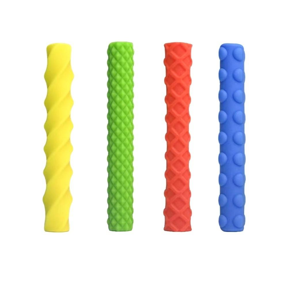 4 pcs Textured Handwriting Pen Cover Silicone Pencil Sleeves Relax Pencil Grips Handwriting