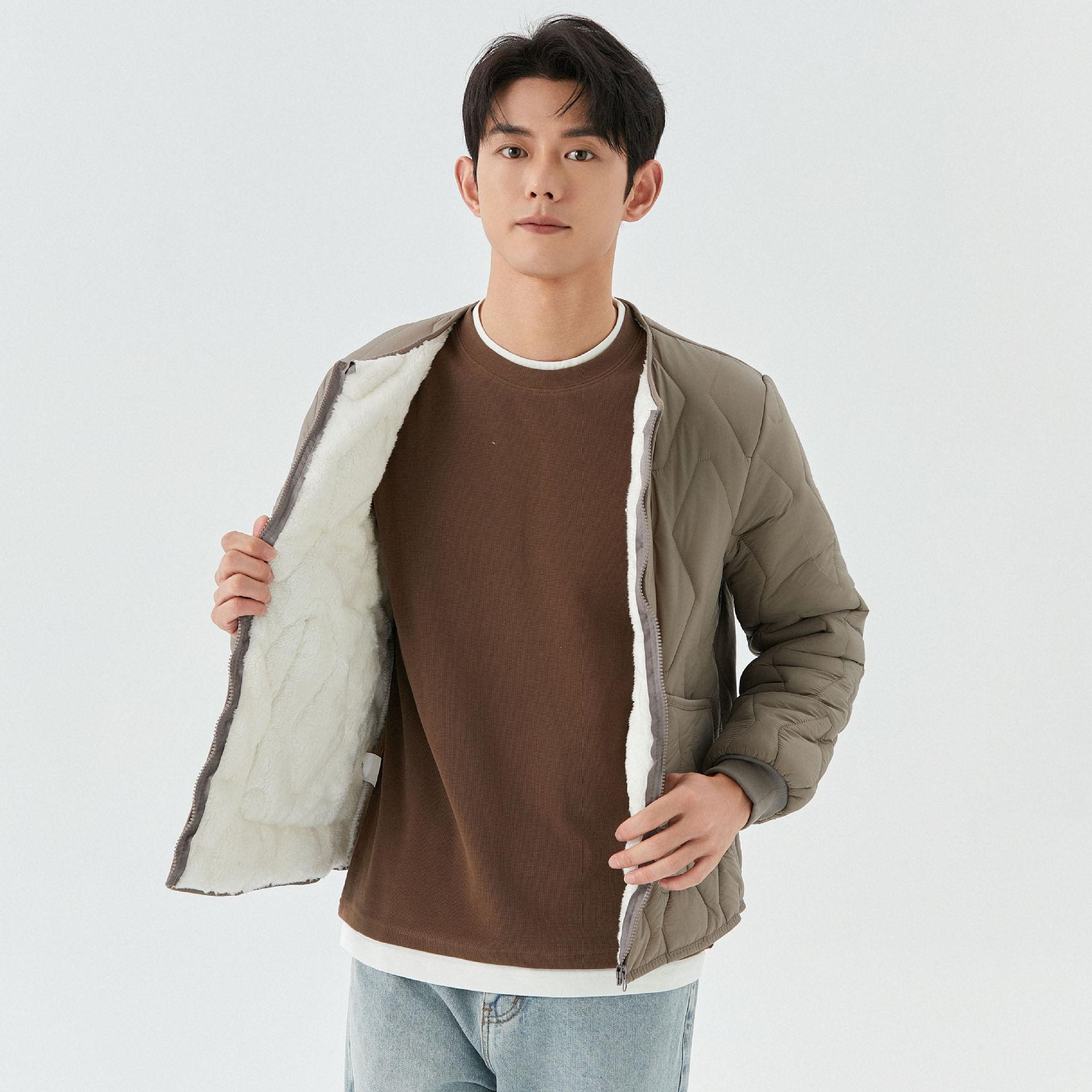 

Зимняя утолщенная стеганая теплая рубашка из хлопка с длинными рукавами, свободный воротник на молнии, хлопковая одежда, удобная и стильная, чтобы согреться 2535 4XL