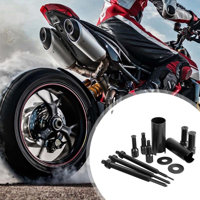 Set di 12 Pezzi di Attrezzi per la Rimozione di Cuscinetti Interni per Moto Estrattore di Cuscinetti per Moto Efficiente in Acciaio al Carbonio per Vari Modelli
