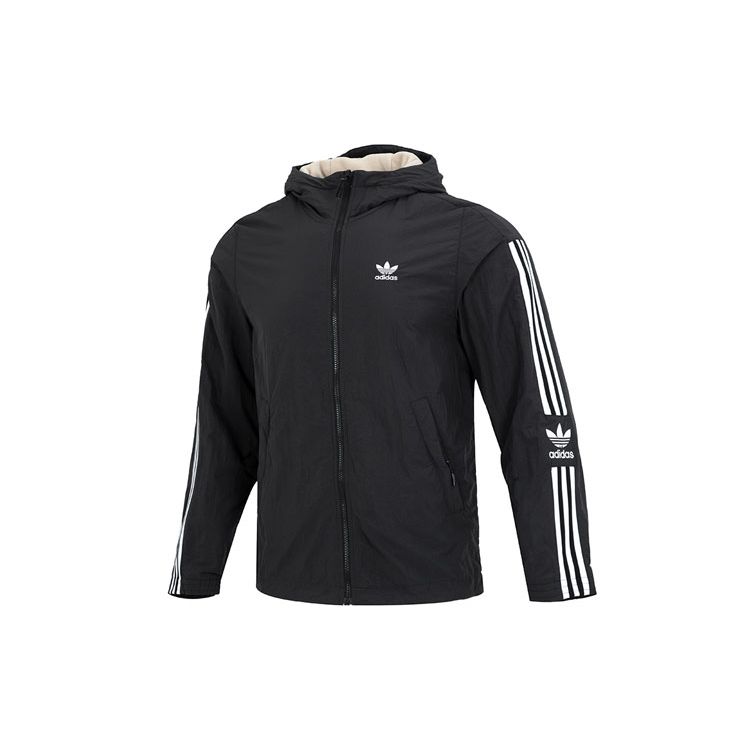 adidas Originals Reversible Polar Fleece Jacket Black/Beige HL9186 S