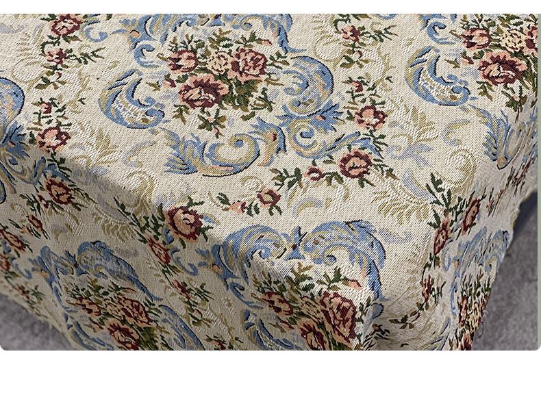 Premium Small Rose Jacquard Linen Fabric for Dress and Bag