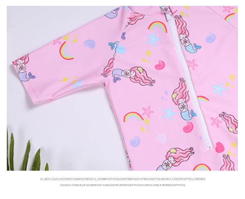 2026 Sun-Protection One-Piece Swimsuit for Girls - Cute Summer Beachwear for Toddlers