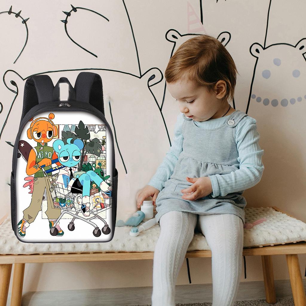 Elementary School Cartoon Backpack And Peripheral Backpack Three Piece Set