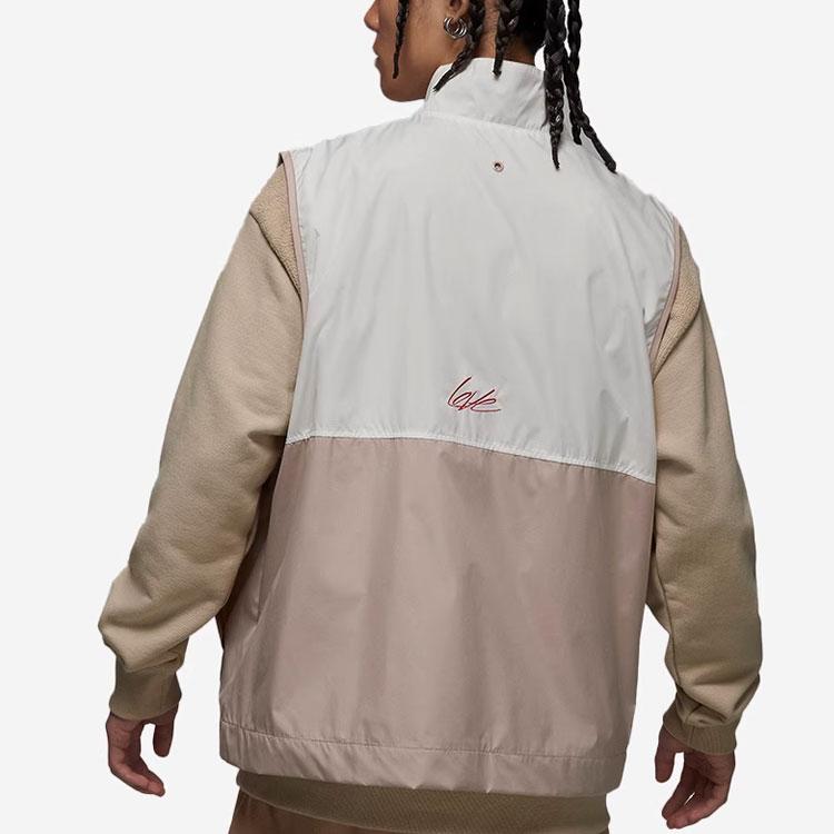 Jordan Stand Collar Zippered Utility Vest With Multiple Pockets Men Vest Sail FD4800-133