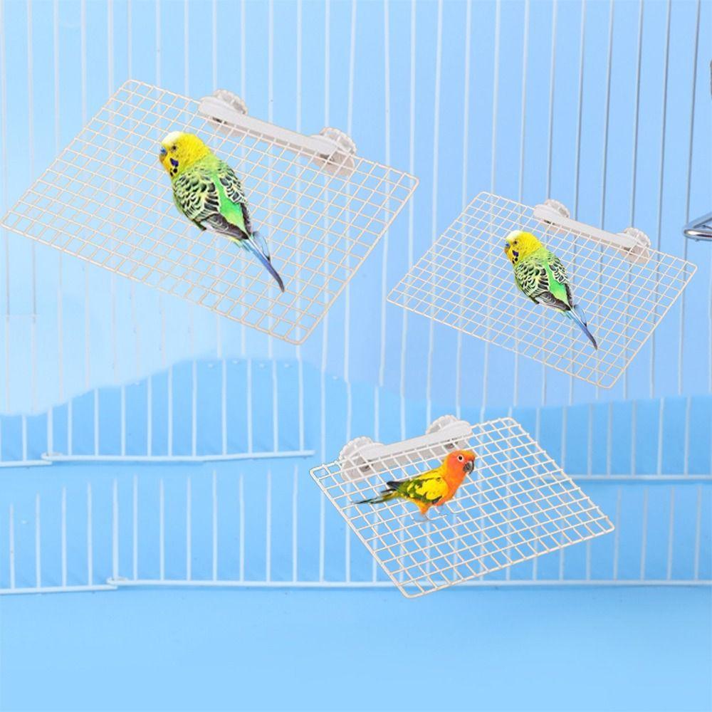 

Wear Resistant Parrot Metal Mesh Platform Steel Parrot Perches Stand for Bird Cage S