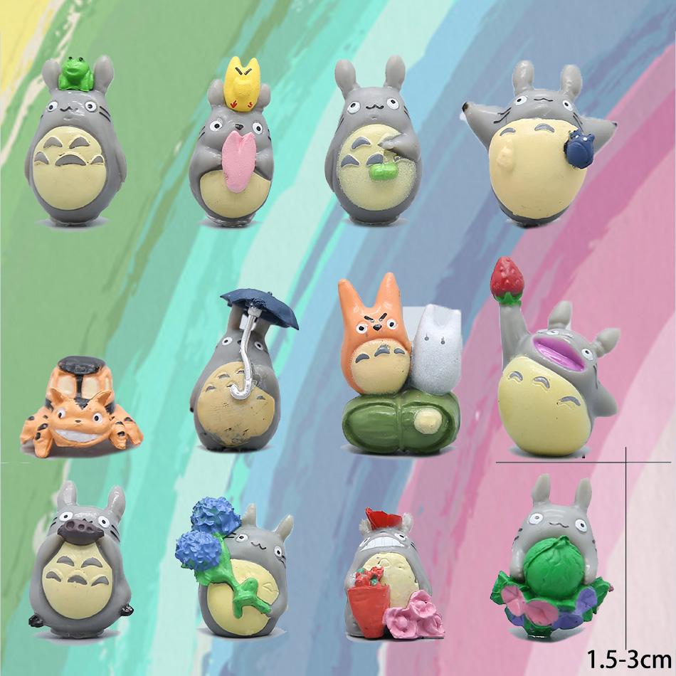 Totoro Figure Mini Statue - Anime Miyazaki Hayao Series Cute Micro Landscape Car Ornament Kid Gift Decorative Collectible