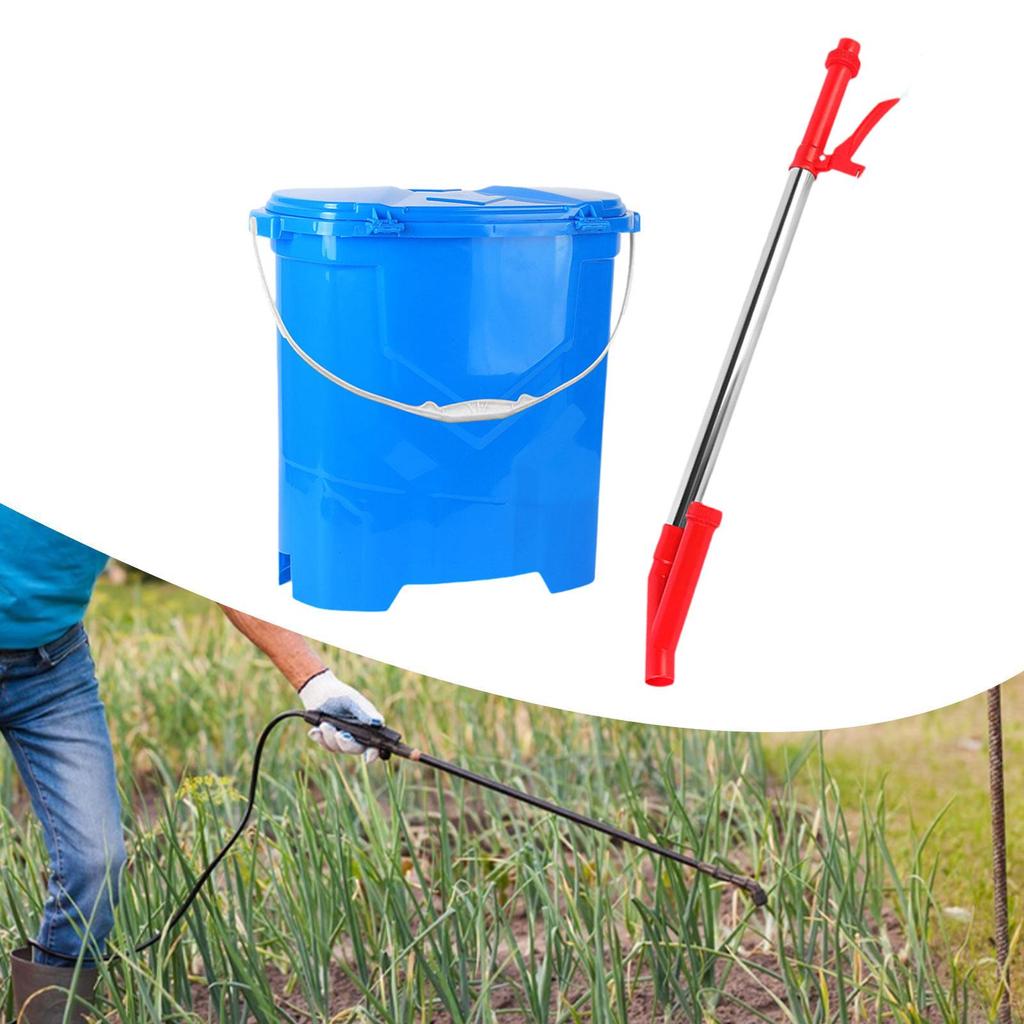 Back Carrying Manual Fertilizer Spreader Ergonomic Design for Agricultural Use Multifunctional 18.1x7.8x18.5inch 25L Capacity