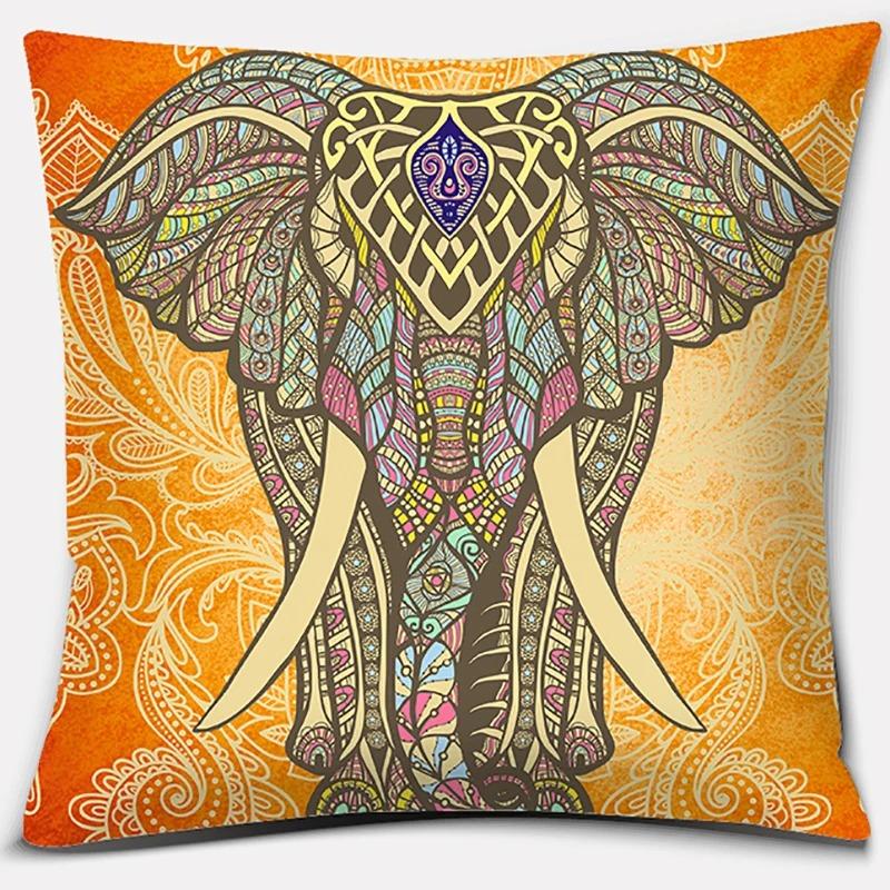 Elephant Pattern Decorative Pillowcase Bedding Home Decor Cushion Pillowcase