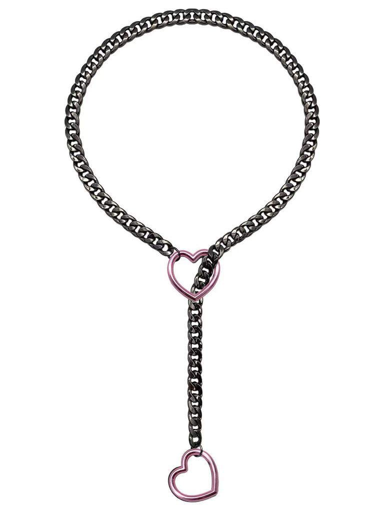 European & American Gothic Cuban Chain Love Pendant Adjustable Necklace